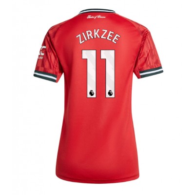 Camiseta Manchester United Joshua Zirkzee #11 Primera Equipación Replica 2025-26 para mujer mangas cortas Camiseta Manchester United Joshua Zirkzee #11 Primera Equipación Replica 2025-26 para mujer mangas cortas